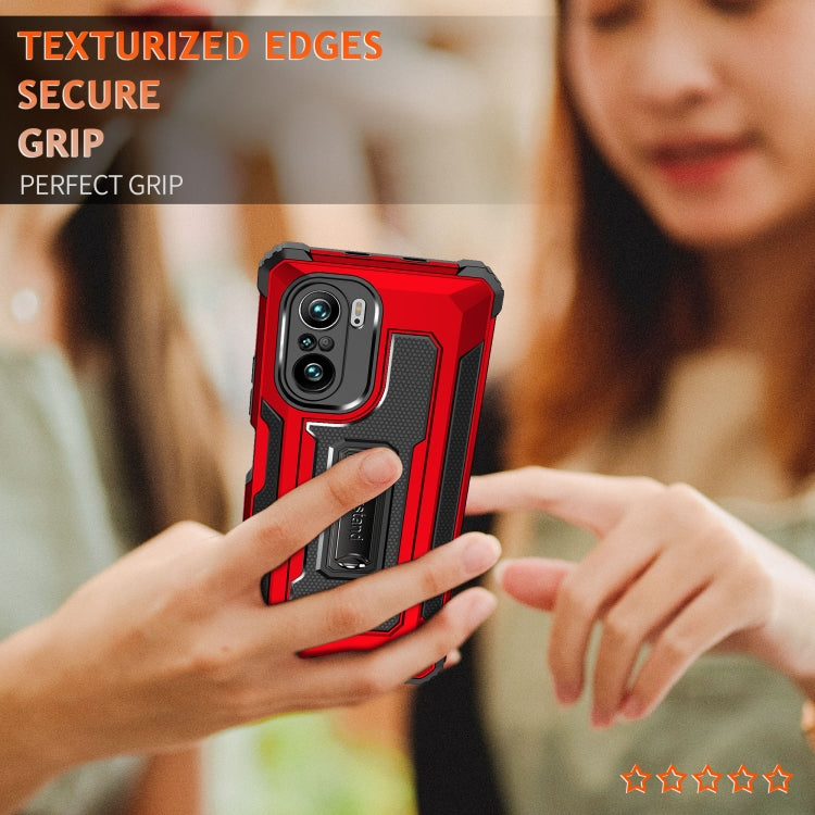 For Xiaomi Redmi K40 / K40 Pro Knight Jazz PC+TPU Shockproof Protective Case with Foldable Holder