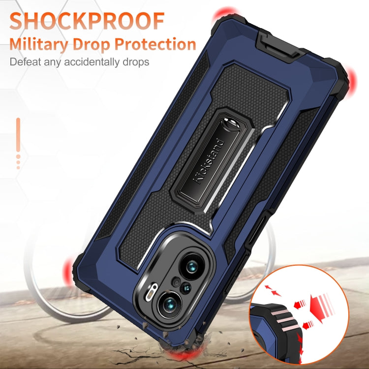 For Xiaomi Redmi K40 / K40 Pro Knight Jazz PC+TPU Shockproof Protective Case with Foldable Holder