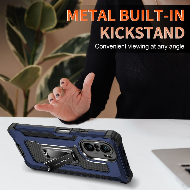 For Xiaomi Redmi K40 / K40 Pro Knight Jazz PC+TPU Shockproof Protective Case with Foldable Holder