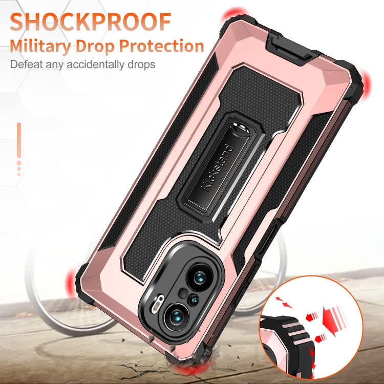 For Xiaomi Redmi K40 / K40 Pro Knight Jazz PC+TPU Shockproof Protective Case with Foldable Holder