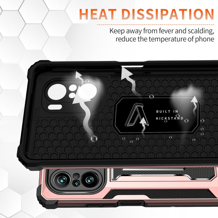 For Xiaomi Redmi K40 / K40 Pro Knight Jazz PC+TPU Shockproof Protective Case with Foldable Holder