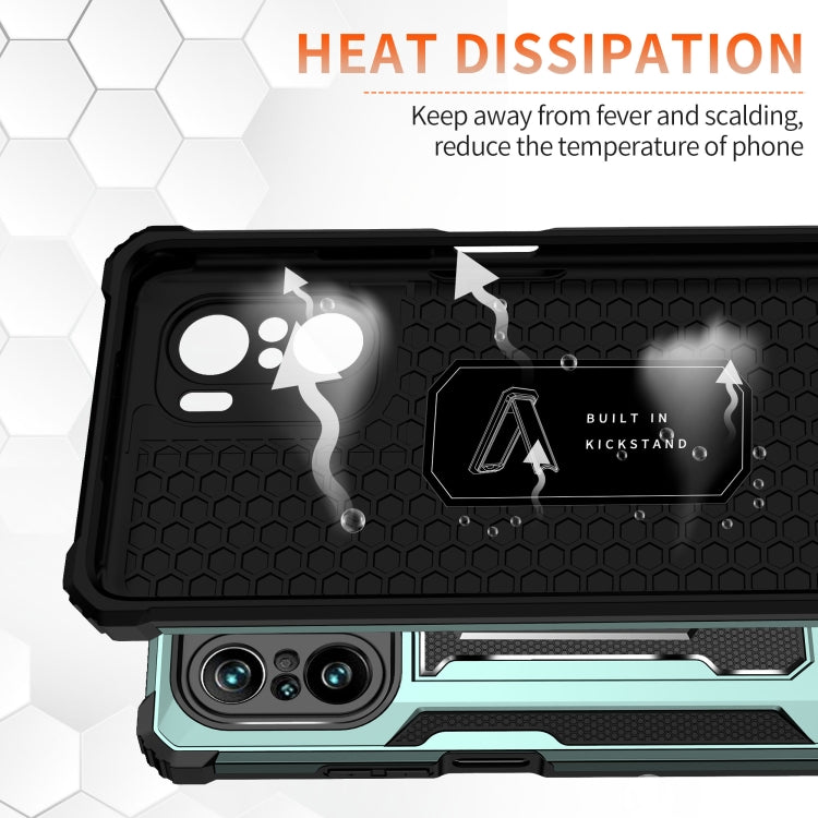 For Xiaomi Redmi K40 / K40 Pro Knight Jazz PC+TPU Shockproof Protective Case with Foldable Holder