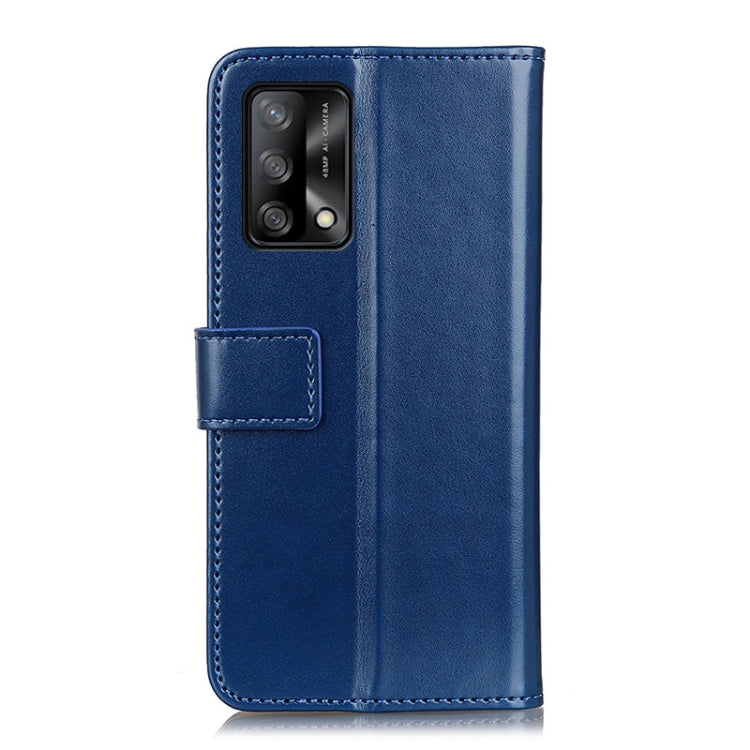 For OPPO F19 3-Color Pearl Texture Magnetic Buckle Horizontal Flip PU Leather Case with Card Slots & Wallet & Holder