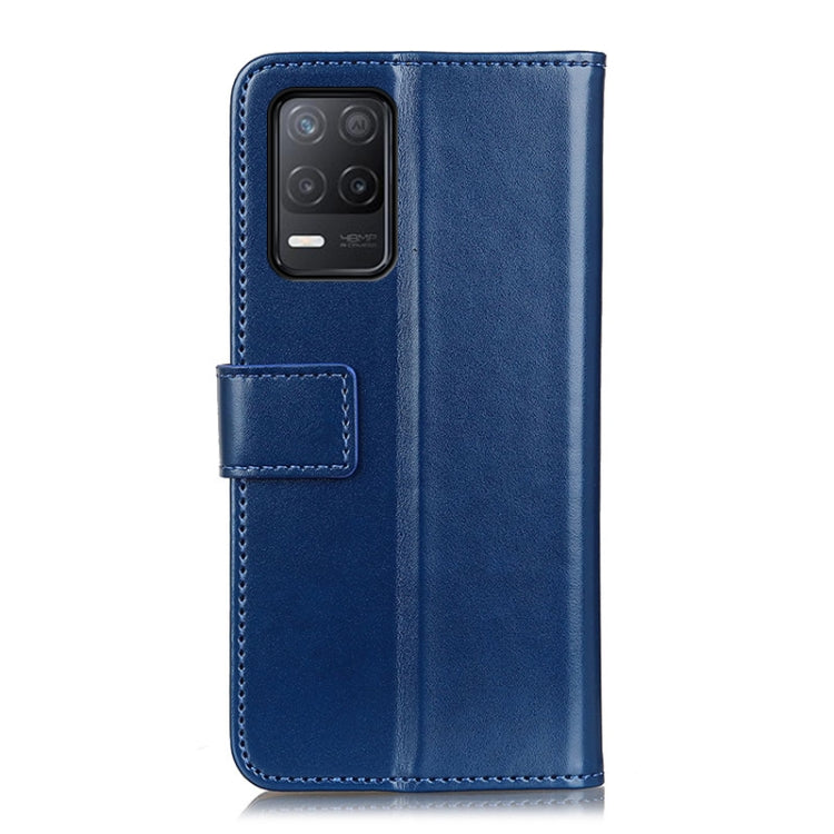 For Realme V13 5G / Realme 8 5G 3-Color Pearl Texture Magnetic Buckle Horizontal Flip PU Leather Case with Card Slots & Wallet & Holder