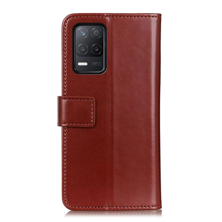 For Realme V13 5G / Realme 8 5G 3-Color Pearl Texture Magnetic Buckle Horizontal Flip PU Leather Case with Card Slots & Wallet & Holder