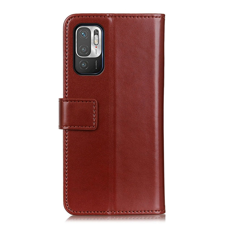 For Xiaomi Redmi Note 10 5G 3-Color Pearl Texture Magnetic Buckle Horizontal Flip PU Leather Case with Card Slots & Wallet & Holder