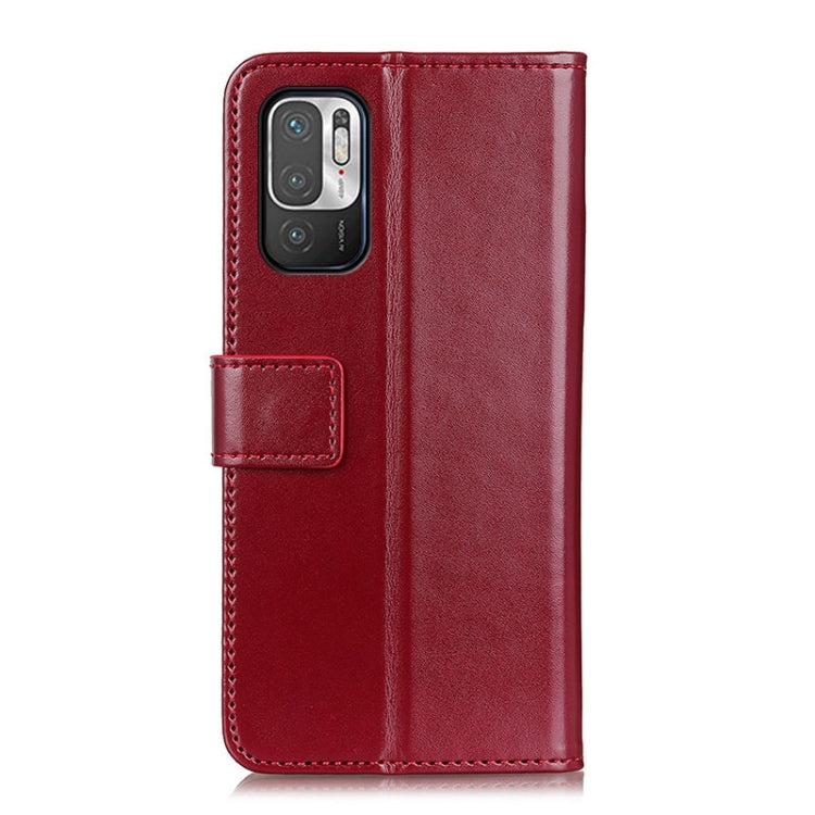 For Xiaomi Redmi Note 10 5G 3-Color Pearl Texture Magnetic Buckle Horizontal Flip PU Leather Case with Card Slots & Wallet & Holder