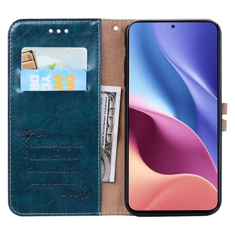 For Xiaomi Redmi K40 / K40 Pro Business Style Oil Wax Texture Horizontal Flip Leather Case with Holder & Card Slots & Wallet