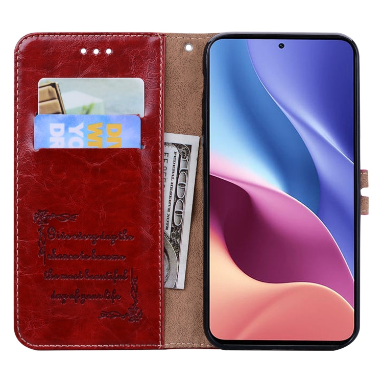 For Xiaomi Redmi K40 / K40 Pro Business Style Oil Wax Texture Horizontal Flip Leather Case with Holder & Card Slots & Wallet