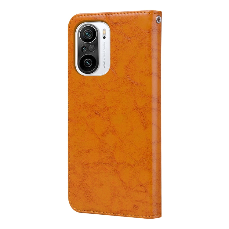 For Xiaomi Redmi K40 / K40 Pro Business Style Oil Wax Texture Horizontal Flip Leather Case with Holder & Card Slots & Wallet