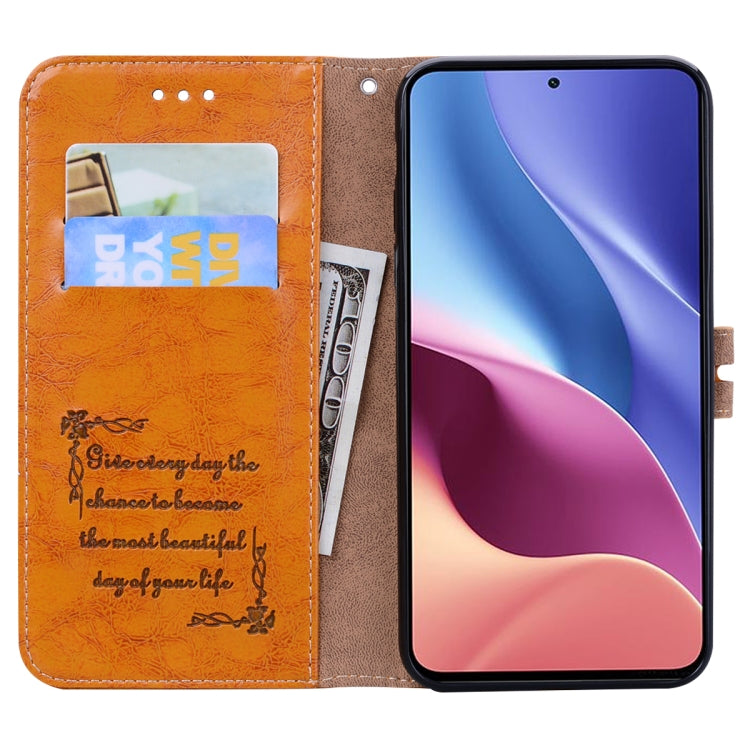 For Xiaomi Redmi K40 / K40 Pro Business Style Oil Wax Texture Horizontal Flip Leather Case with Holder & Card Slots & Wallet