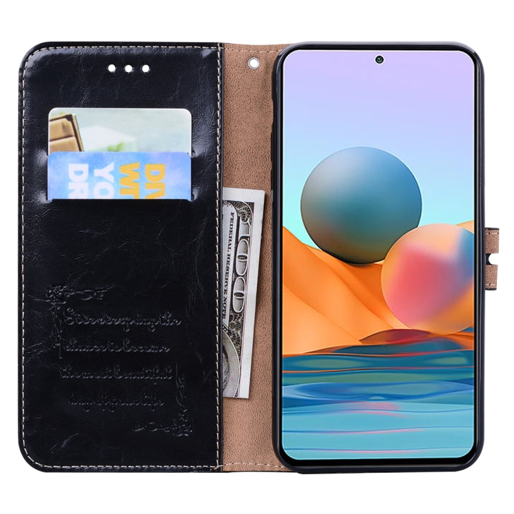 For Xiaomi Redmi Note 10 Pro Business Style Oil Wax Texture Horizontal Flip Leather Case with Holder & Card Slots & Wallet