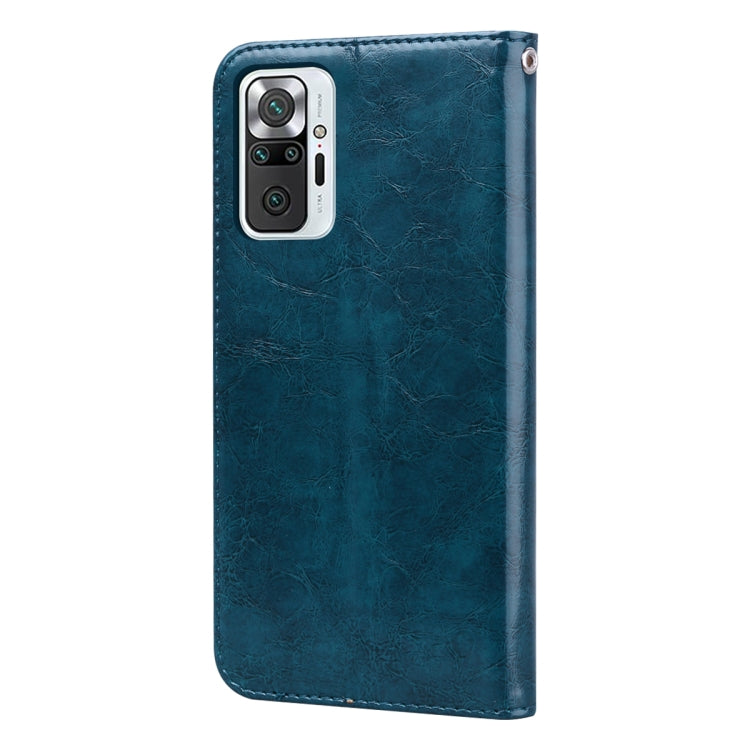 For Xiaomi Redmi Note 10 Pro Business Style Oil Wax Texture Horizontal Flip Leather Case with Holder & Card Slots & Wallet
