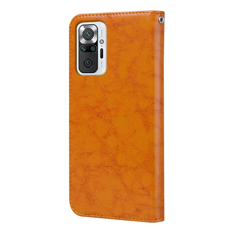 For Xiaomi Redmi Note 10 Pro Business Style Oil Wax Texture Horizontal Flip Leather Case with Holder & Card Slots & Wallet