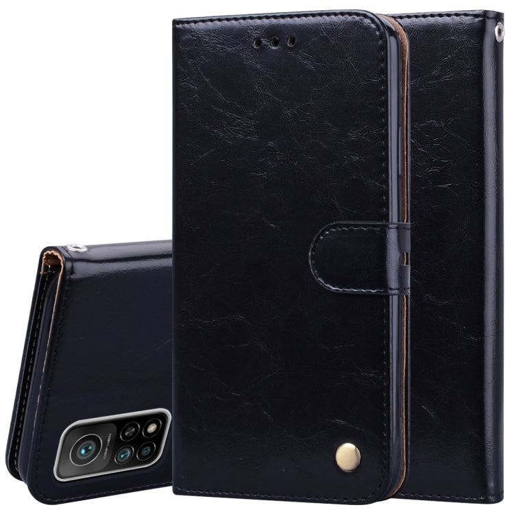 For Xiaomi Mi 10T Pro 5G Business Style Oil Wax Texture Horizontal Flip Leather Case with Holder & Card Slots & Wallet