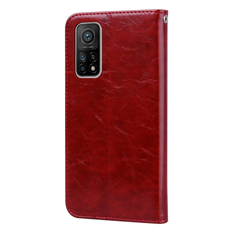 For Xiaomi Mi 10T Pro 5G Business Style Oil Wax Texture Horizontal Flip Leather Case with Holder & Card Slots & Wallet