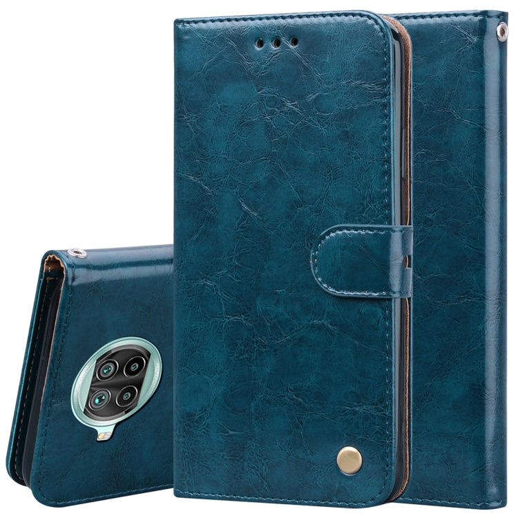 For Xiaomi Mi 10T Lite 5G Business Style Oil Wax Texture Horizontal Flip Leather Case with Holder & Card Slots & Wallet