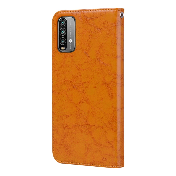 For Xiaomi Poco M3 Business Style Oil Wax Texture Horizontal Flip Leather Case with Holder & Card Slots & Wallet