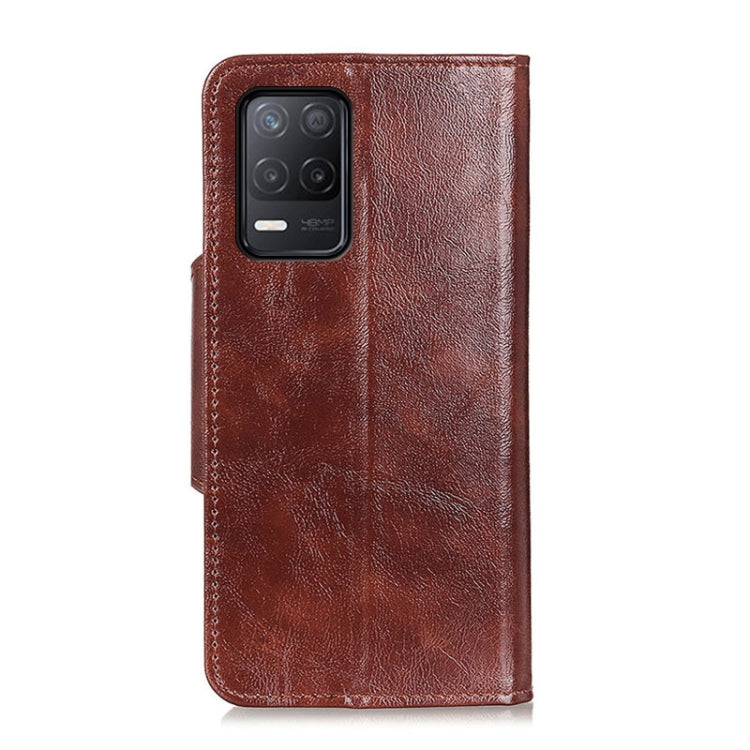 For OPPO Realme V13 5G / Realme 8 5G Crazy Horse Texture Magnetic Buckle Horizontal Flip Leather Case with Holder & 6-Card Slots & Wallet