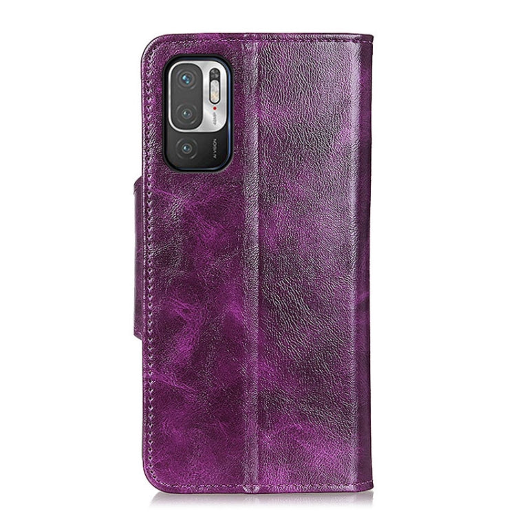 For Xiaomi Redmi Note 10 5G Crazy Horse Texture Magnetic Buckle Horizontal Flip Leather Case with Holder & 6-Card Slots & Wallet