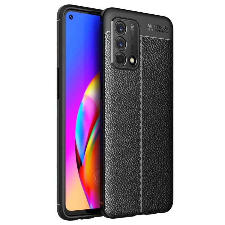 For OPPO F19 Litchi Texture TPU Shockproof Case