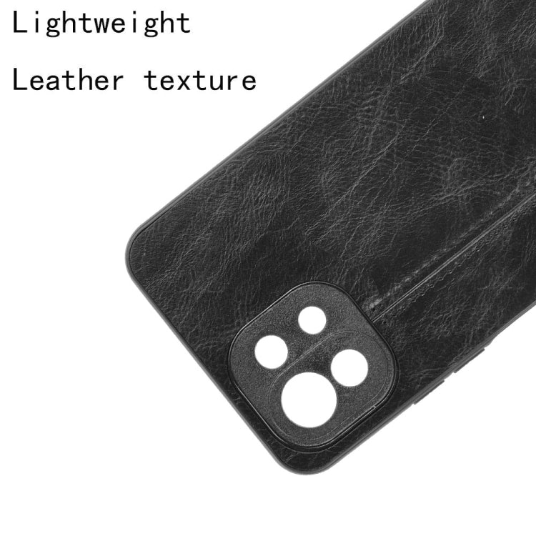 For Xiaomi Mi 11 Lite Shockproof Sewing Cow Pattern Skin PC + PU + TPU Case