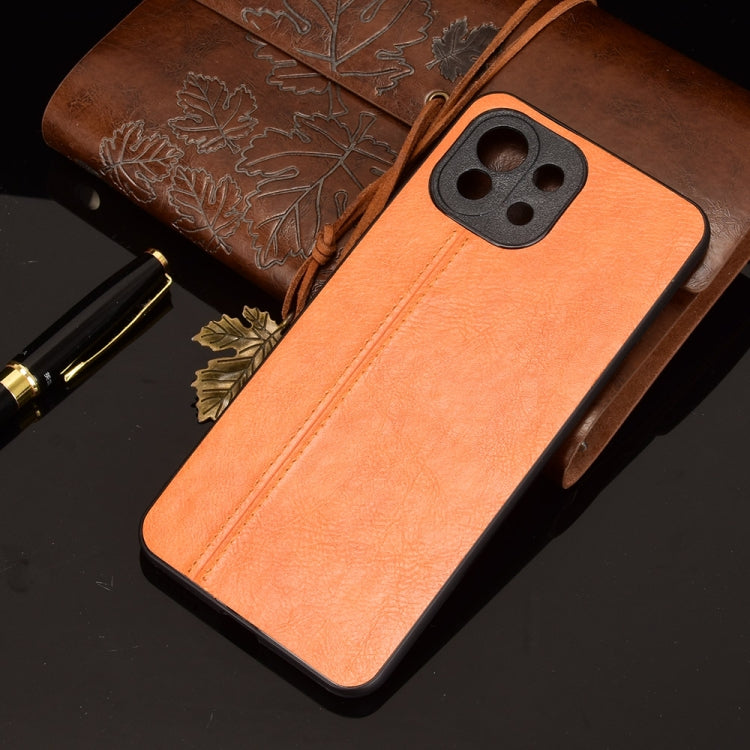 For Xiaomi Mi 11 Lite Shockproof Sewing Cow Pattern Skin PC + PU + TPU Case