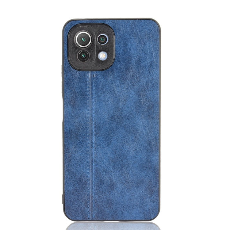 For Xiaomi Mi 11 Lite Shockproof Sewing Cow Pattern Skin PC + PU + TPU Case