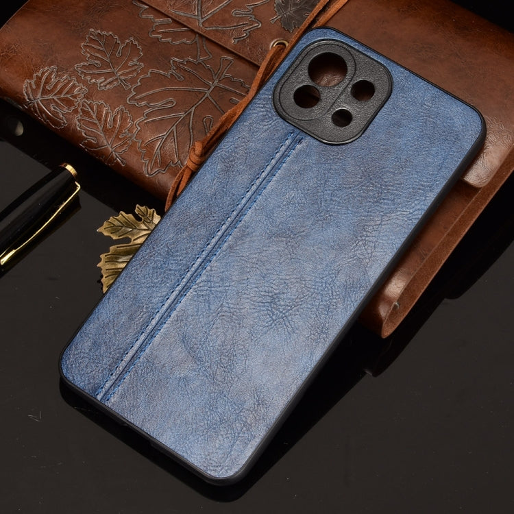 For Xiaomi Mi 11 Lite Shockproof Sewing Cow Pattern Skin PC + PU + TPU Case