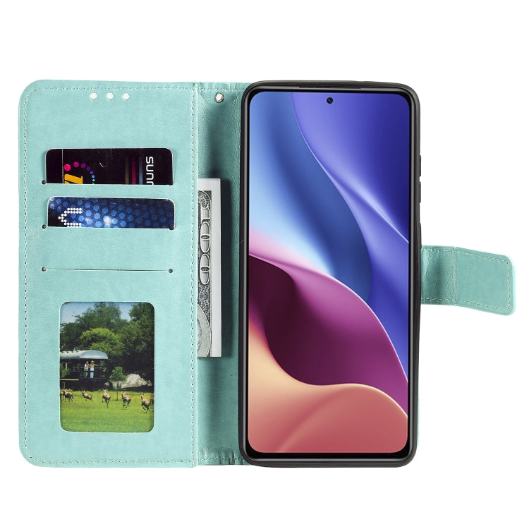 For Xiaomi Redmi K40 Totem Flower Embossed Horizontal Flip TPU + PU Leather Case with Holder & Card Slots & Wallet