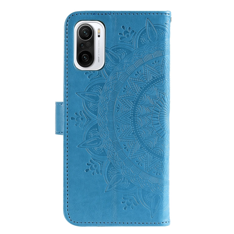 For Xiaomi Redmi K40 Totem Flower Embossed Horizontal Flip TPU + PU Leather Case with Holder & Card Slots & Wallet