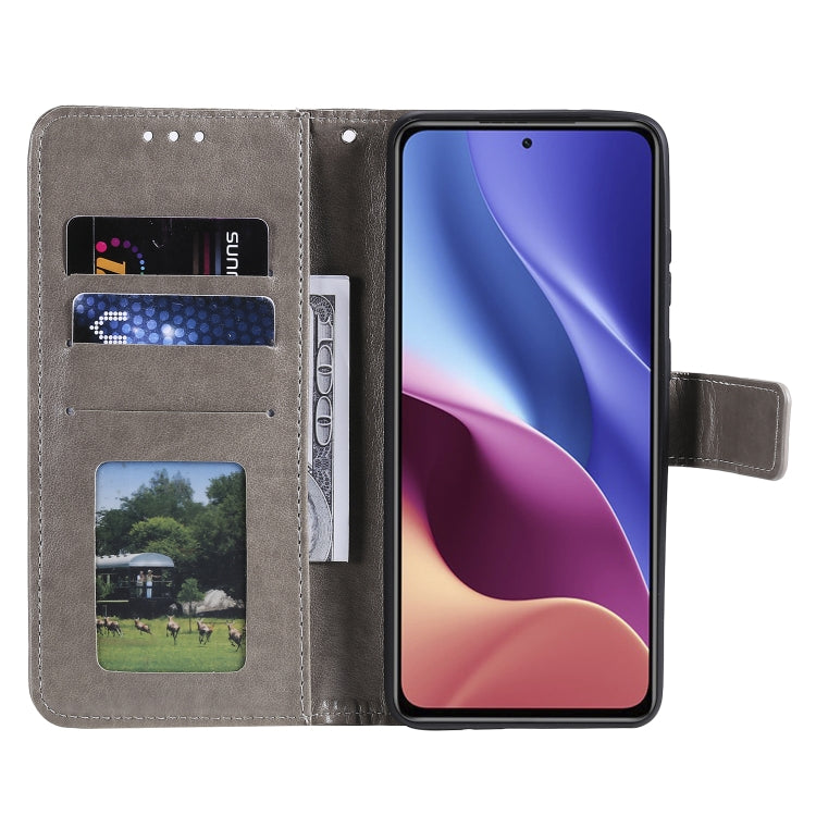 For Xiaomi Redmi K40 Totem Flower Embossed Horizontal Flip TPU + PU Leather Case with Holder & Card Slots & Wallet