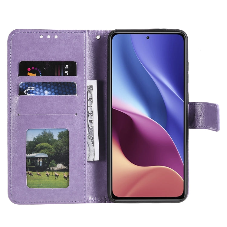 For Xiaomi Redmi K40 Totem Flower Embossed Horizontal Flip TPU + PU Leather Case with Holder & Card Slots & Wallet