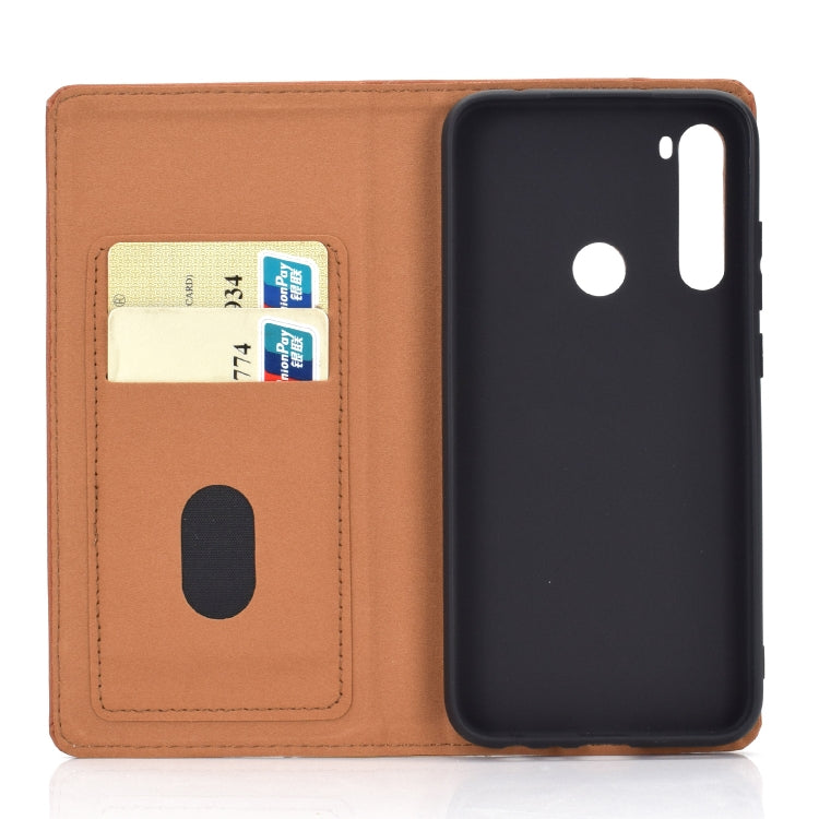 For Xiaomi Redmi Note 8 Solid Color Magnetic Horizontal Flip Leather Case with Card Slot & Holder