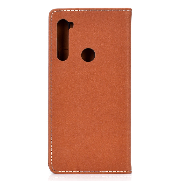 For Xiaomi Redmi Note 8 Solid Color Magnetic Horizontal Flip Leather Case with Card Slot & Holder