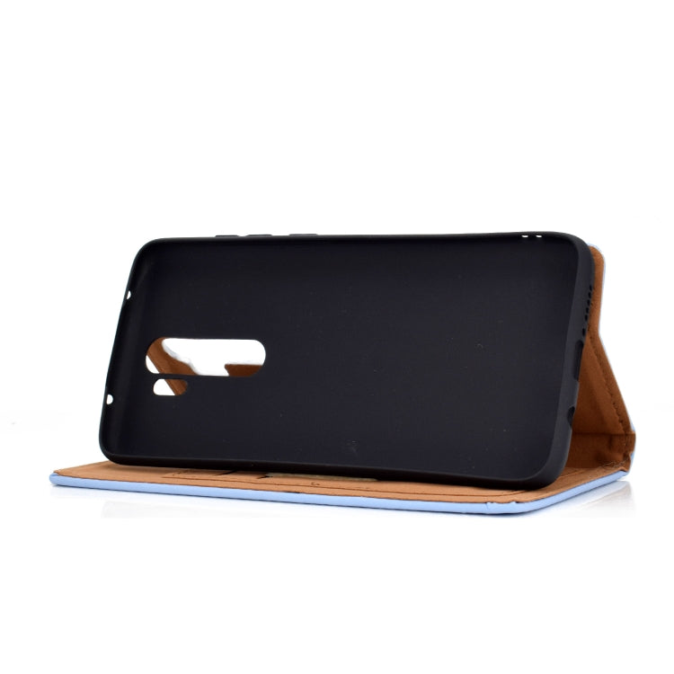 For Xiaomi Redmi Note 8 Pro Solid Color Magnetic Horizontal Flip Leather Case with Card Slot & Holder