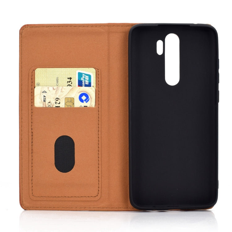 For Xiaomi Redmi Note 8 Pro Solid Color Magnetic Horizontal Flip Leather Case with Card Slot & Holder