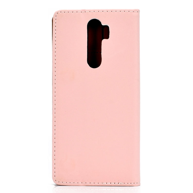 For Xiaomi Redmi Note 8 Pro Solid Color Magnetic Horizontal Flip Leather Case with Card Slot & Holder