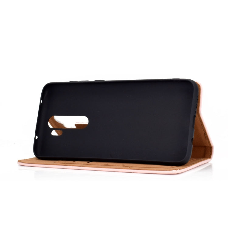 For Xiaomi Redmi Note 8 Pro Solid Color Magnetic Horizontal Flip Leather Case with Card Slot & Holder