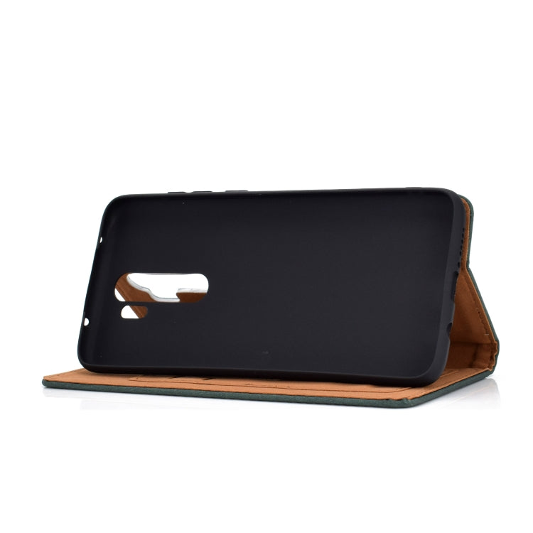 For Xiaomi Redmi Note 8 Pro Solid Color Magnetic Horizontal Flip Leather Case with Card Slot & Holder