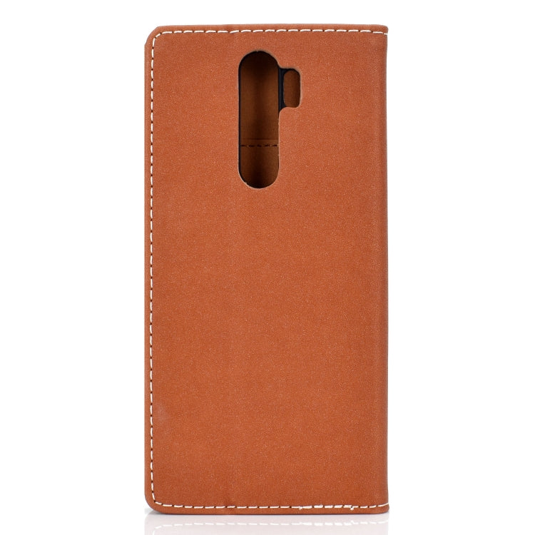 For Xiaomi Redmi Note 8 Pro Solid Color Magnetic Horizontal Flip Leather Case with Card Slot & Holder