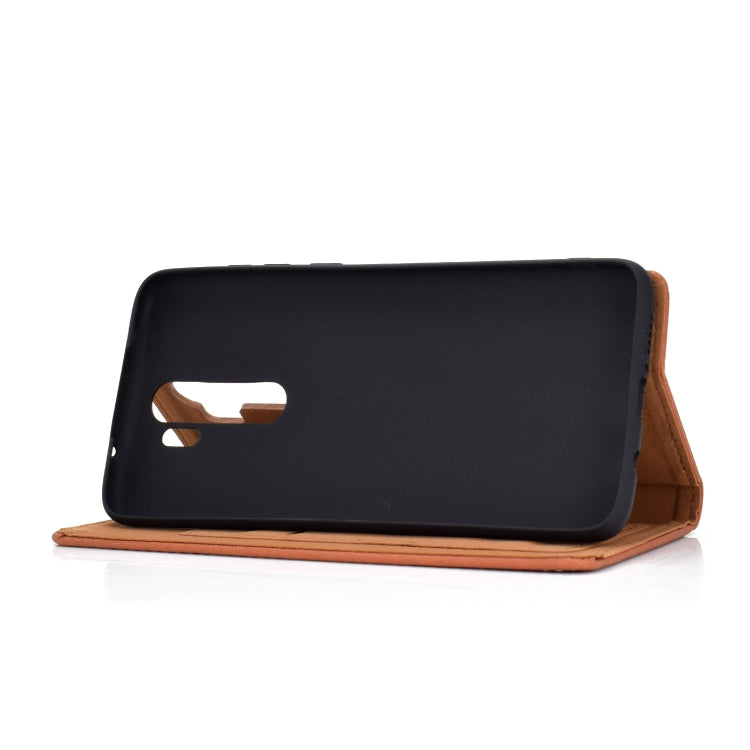 For Xiaomi Redmi Note 8 Pro Solid Color Magnetic Horizontal Flip Leather Case with Card Slot & Holder