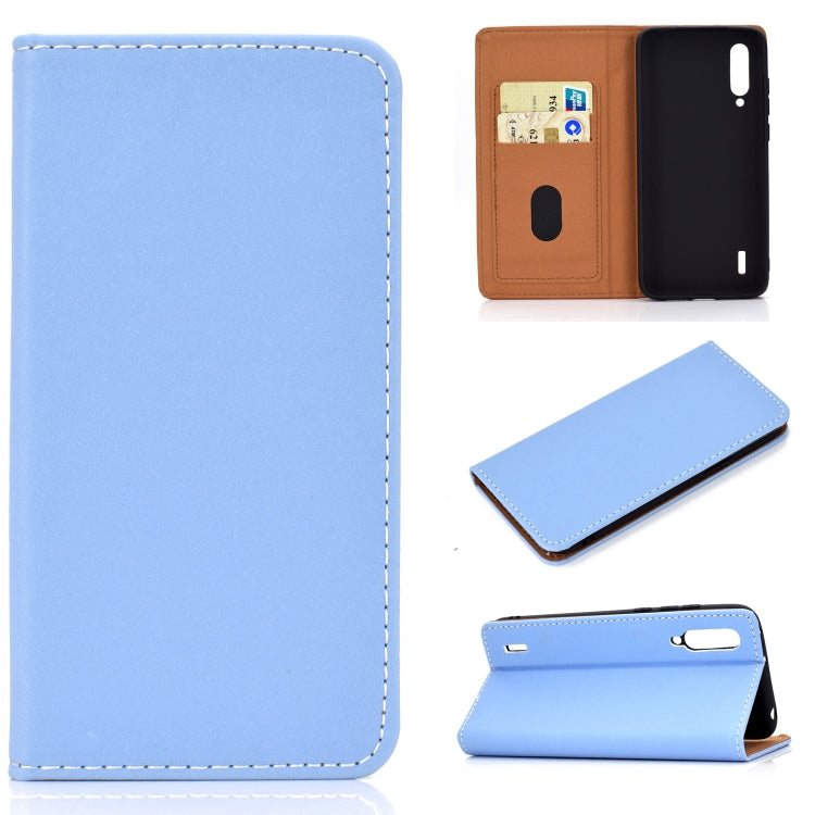 For Xiaomi Mi CC9 Solid Color Magnetic Horizontal Flip Leather Case with Card Slot & Holder