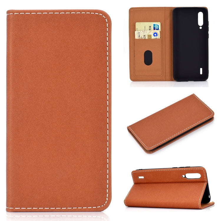For Xiaomi Mi CC9 Solid Color Magnetic Horizontal Flip Leather Case with Card Slot & Holder
