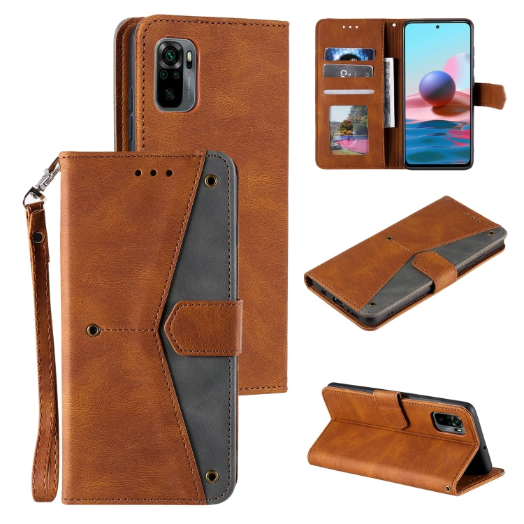 For Xiaomi Redmi Note 10 5G Stitching Calf Texture Horizontal Flip Leather Case with Holder & Card Slots & Wallet