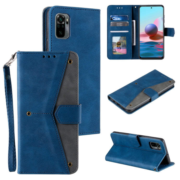 For Xiaomi Redmi Note 10 5G Stitching Calf Texture Horizontal Flip Leather Case with Holder & Card Slots & Wallet