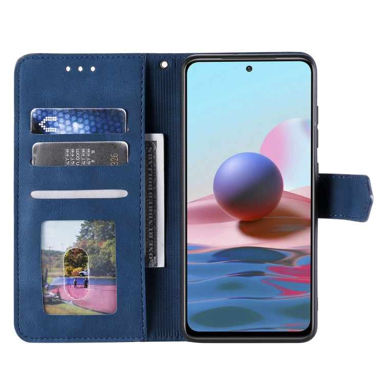 For Xiaomi Redmi Note 10 5G Stitching Calf Texture Horizontal Flip Leather Case with Holder & Card Slots & Wallet
