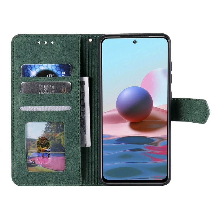 For Xiaomi Redmi Note 10 5G Stitching Calf Texture Horizontal Flip Leather Case with Holder & Card Slots & Wallet