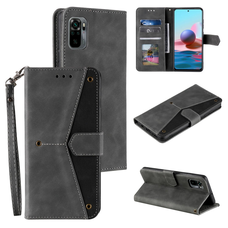 For Xiaomi Redmi Note 10 5G Stitching Calf Texture Horizontal Flip Leather Case with Holder & Card Slots & Wallet