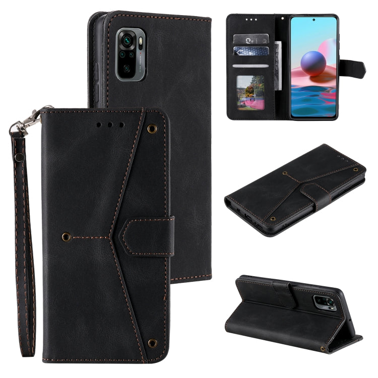 For Xiaomi Redmi Note 10 5G Stitching Calf Texture Horizontal Flip Leather Case with Holder & Card Slots & Wallet